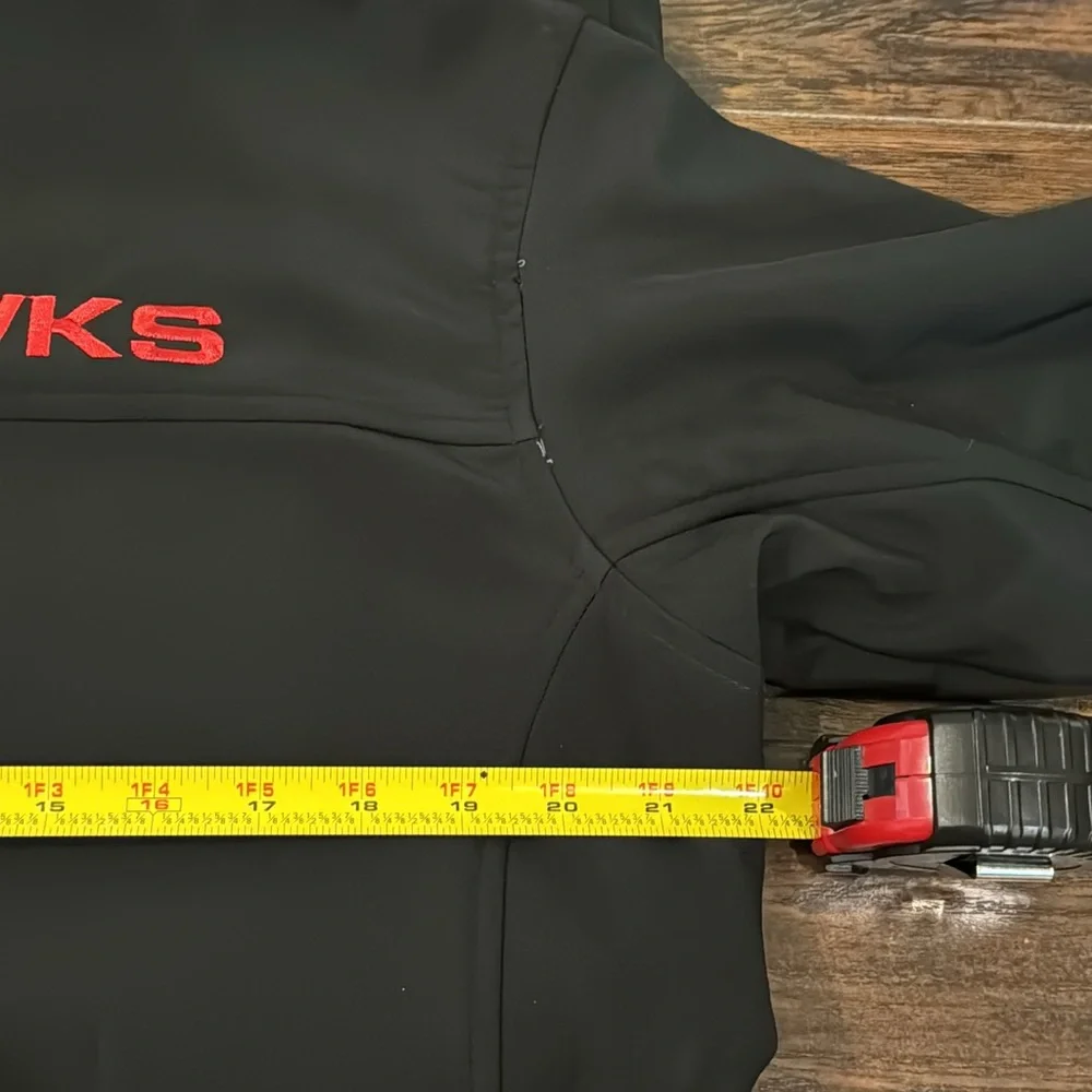 NHL Blackhawks Men’s Black Jacket with Fleece lined Medium Water Resistant